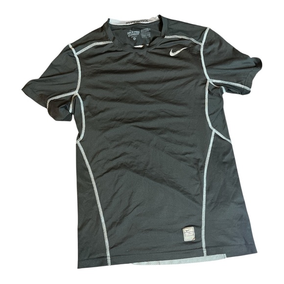 Nike Pro Combat T Shirt Mens S Small Black Dri Fit Hypercool Performance Tee - Picture 6 of 9